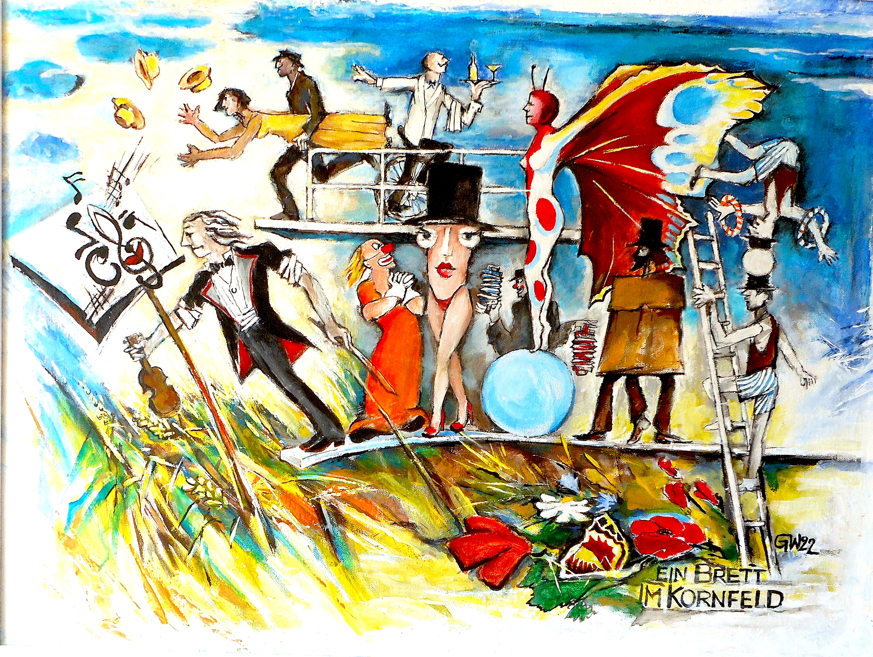 Ein Brett im Kornfeld